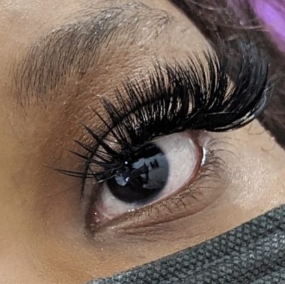 Xtra Long volume fullset megavolume the flirt fusion lash extensions by The Auracle Salon Portmore Jamaica